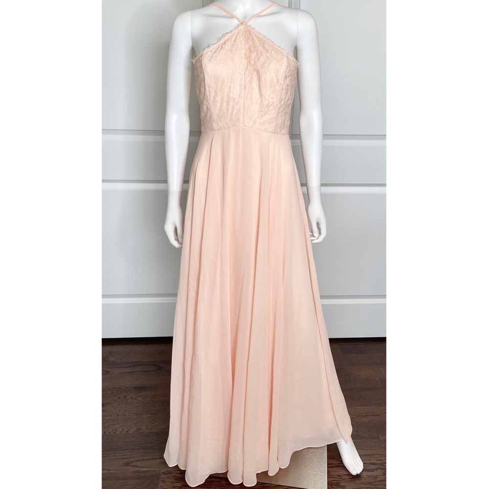 Lulu’s Halter Strap Maxi Prom Dress